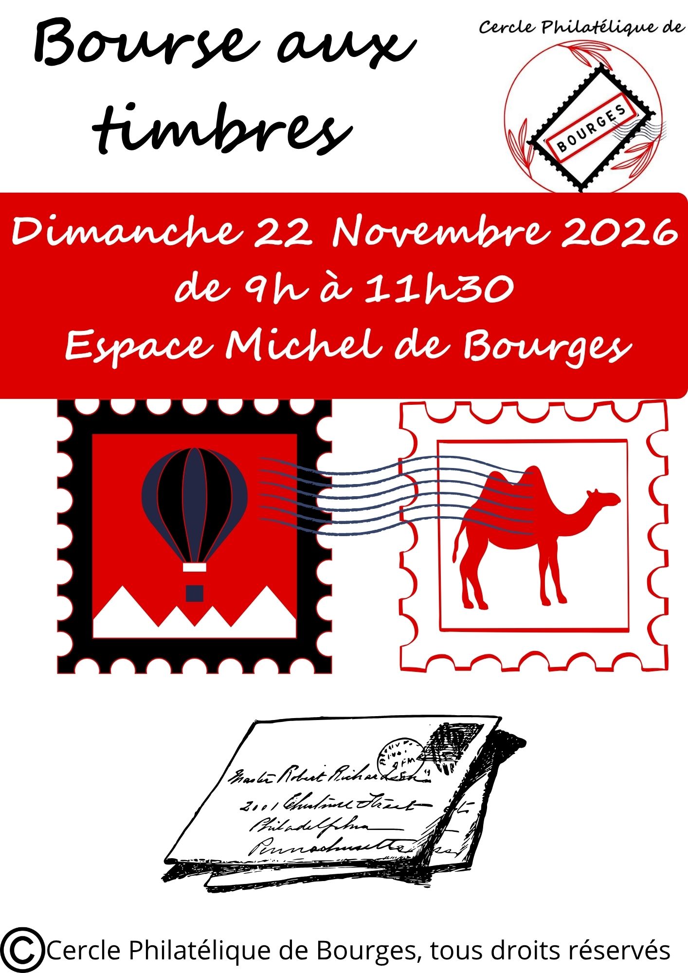 Bourse aux timbres organisé par le CPB. ©Cercle Philatélique de Bourges, tous droits réservés.