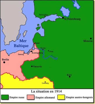 Carte Memel en 1914