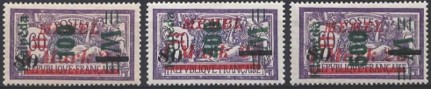 Solution provisoire anciens timbres français surcharges Memel
